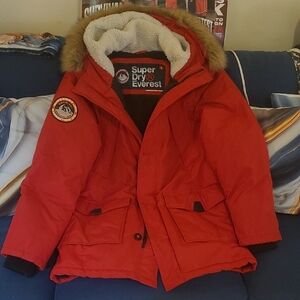 Superdry Red Everest Jacket with Fur Trim